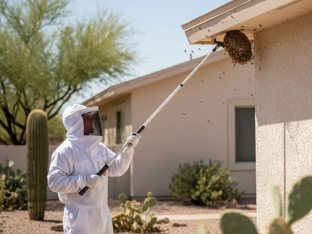 Wasp nest removal